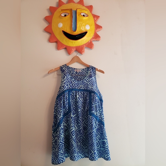 Buckhead Bettie Tops - Buckhead Bettie blue and pale green batik print racerback tank top